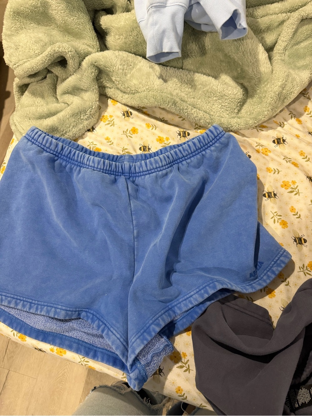 Aritzia Blue Terry Cloth Lounge Shorts
